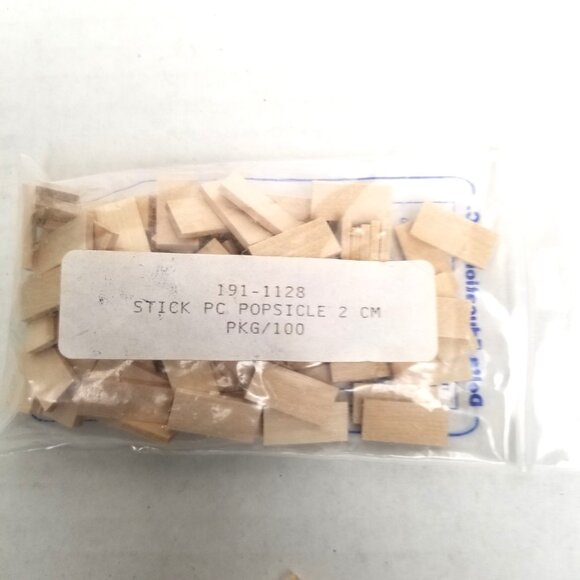 Mini Wooden Pieces Rectangle 2cm 100 Pack Natural Wood STEM Craft Supplies New - Picture 2 of 5